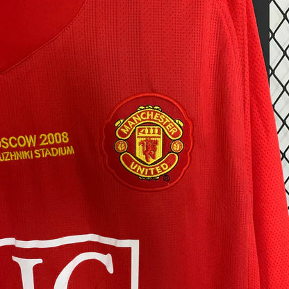 Manchester United Retro 2007-2008 Local Kit Manga Larga