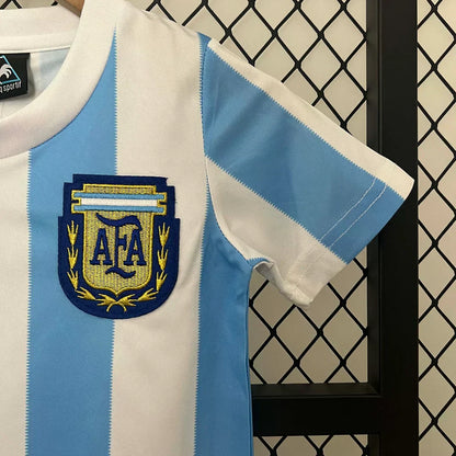 1986 Retro Argentina Local Kit Talla Niño